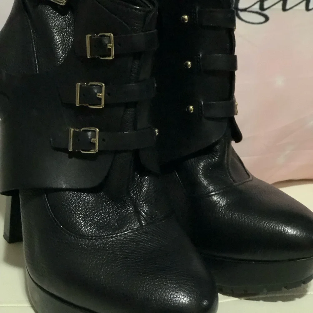 Black Platform Booties